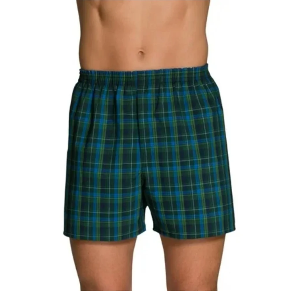 Men's Woven Tartan and Plaid Boxer 5-Pack - Fruit of the Loom - 2XL (44